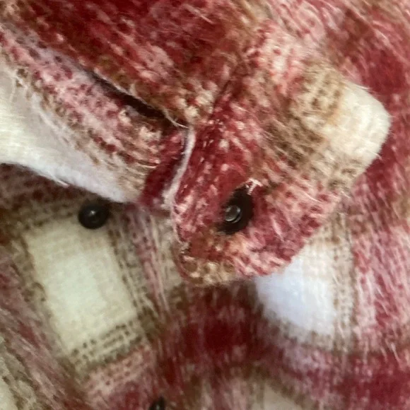 Zara Oversized Plaid Fuzzy Shacket Size XS - Picture 11 of 14